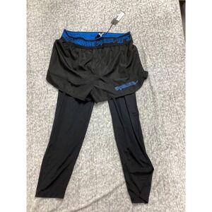 Diesel Mens 2-in-1 Running Shorts with Leggings Black Blue Only The Brave Large